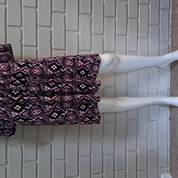 A Dressing Woman Purple/Black Boho Bell Sleeve High Waisted Dress.  Medium NWOT - Picture 6 of 10